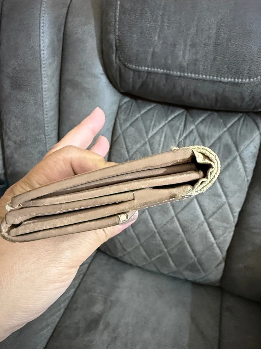 Gucci Beige Monogram Continental Wallet with Light Pink Trim